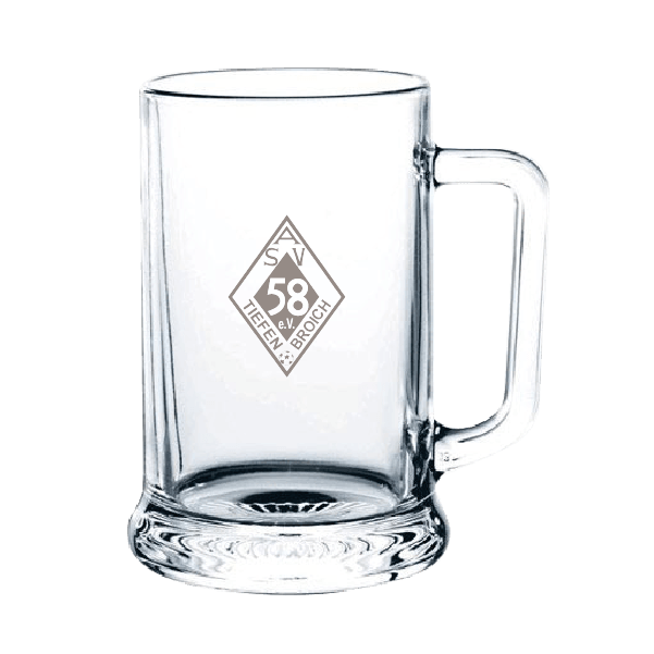 Bierkrug aus Glas